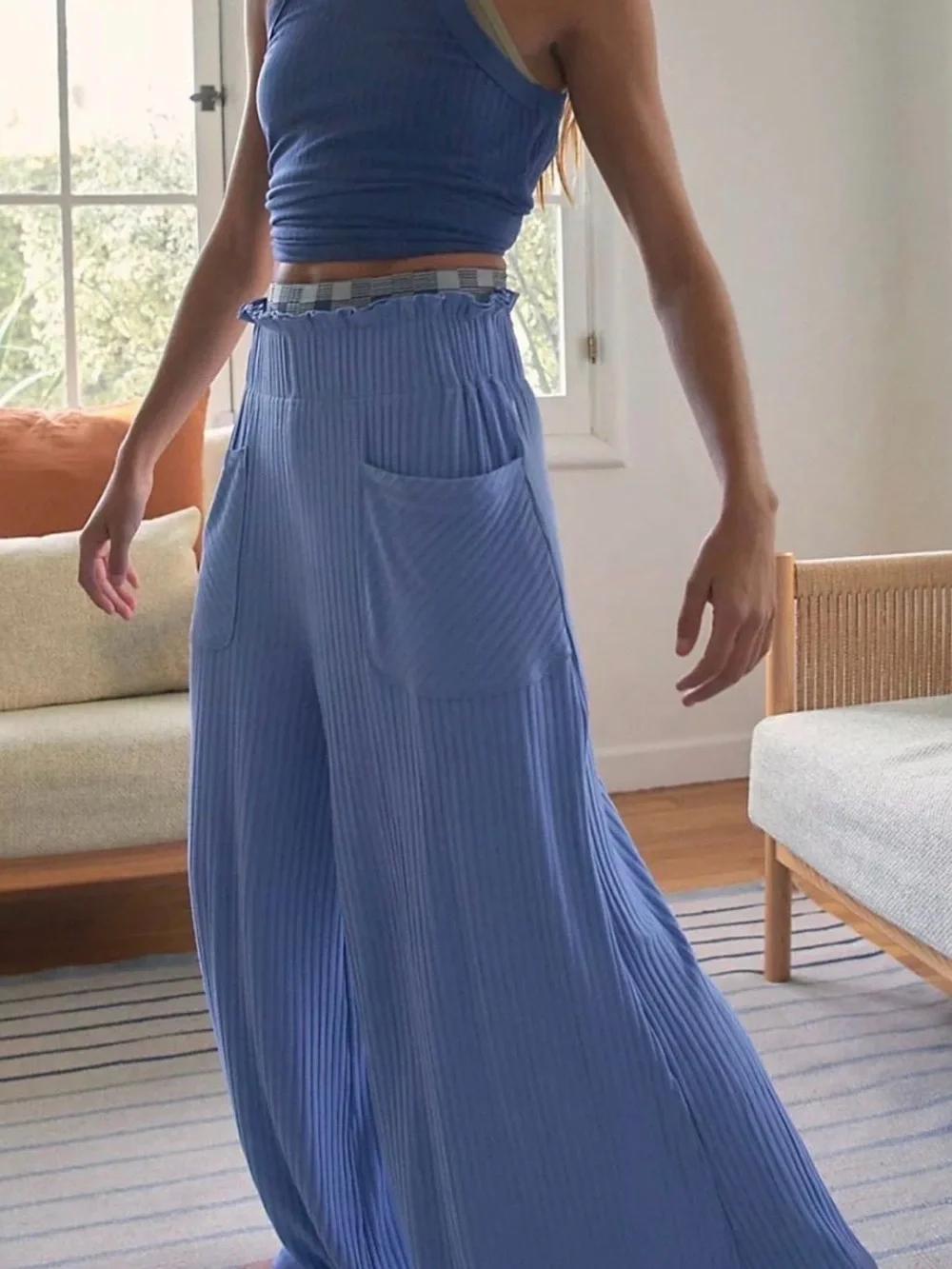Free People Movement Blissed Out Wide-Leg Pants Sz M